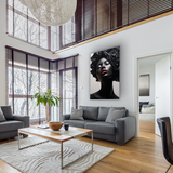 Glasschilderij - Exclusive - Staand - Abstract Red Lips