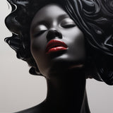 Glasschilderij - Exclusive - Staand - Abstract Red Lips