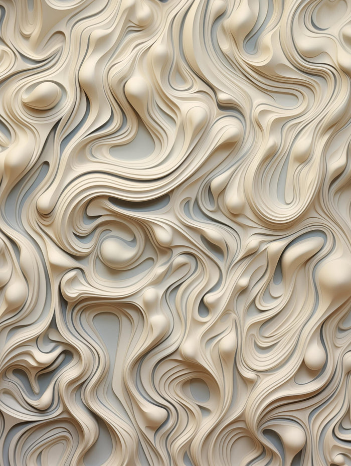 Glasschilderij - Exclusive - Staand - Abstract Taupe Maria