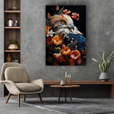 Glasschilderij - Exclusive - Staand - Havik Kleurrijk