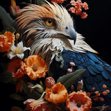 Glasschilderij - Exclusive - Staand - Havik Kleurrijk