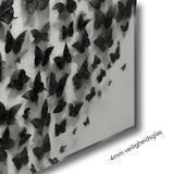 Glas schilderij hundreds of butterflies