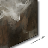 Glas schilderij abstract brown white