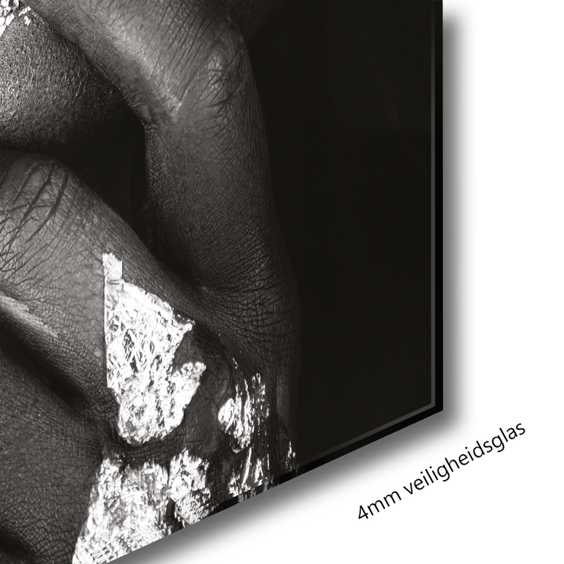 Glasschilderij - 120x80cm - Model - Noir Silver