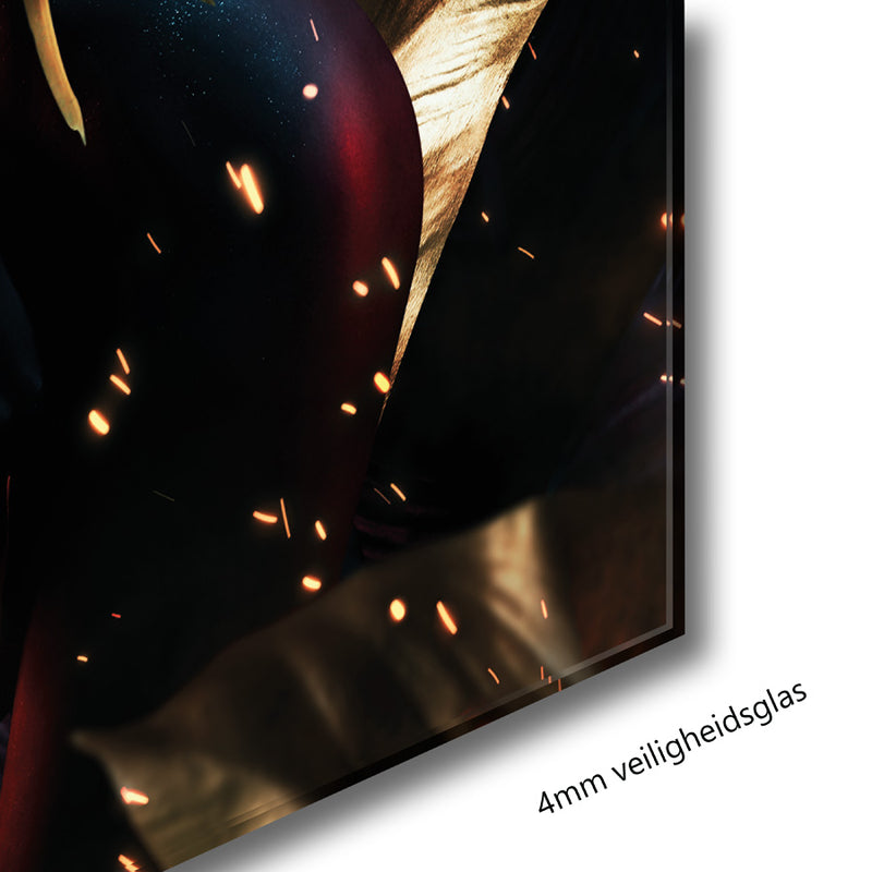 Glasschilderij - 150x100 / 120x80cm (staand) - Exclusive - Model - Blue Lagoon