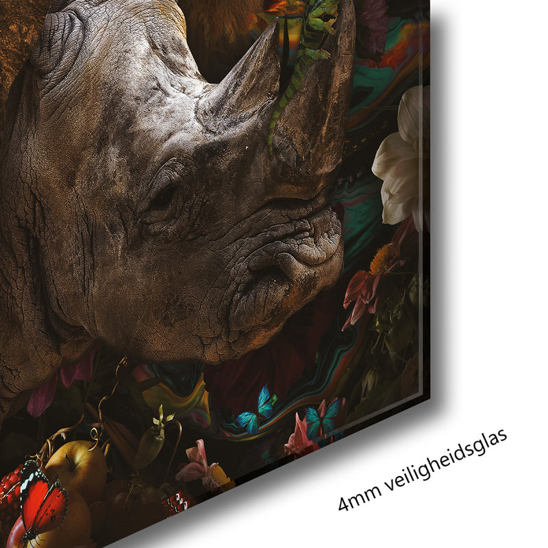 Glasschilderij - 150x100 / 120x80cm - Exclusive - Dieren - BIG 5 Alpha