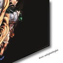 Glasschilderij - 120x80cm - Exclusive - Special - Classic Clock In Flowers