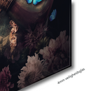 Glasschilderij - 120x80 cm - Exclusive - 3-Luik Butterfly Allison