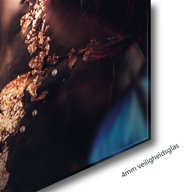 Glasschilderij - 120x80 cm - Exclusive - 3-Luik Butterfly Allison