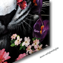 Glasschilderij - 150x100 / 120x80 / 90x60cm - Exclusive - KRUGER - Witte Tijger Felix