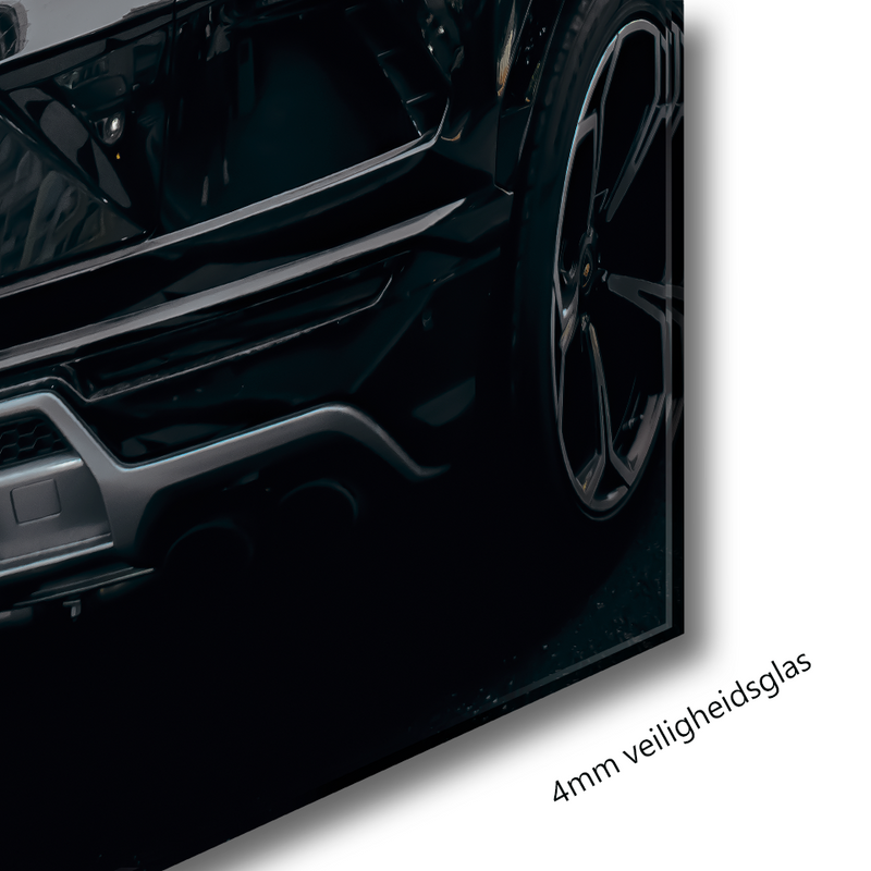 Glasschilderij - 100x150 / 80x120 / 60x90cm (staand) - Dior x Lamborghini Urus