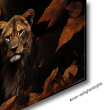 Glasschilderij - Exclusive - Liggend - Leeuwenfamilie 2 Welpen Britt