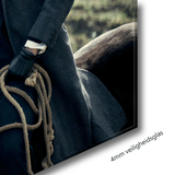 Glasschilderij - Exclusive - Liggend - Peaky Blinders Horse Mountens