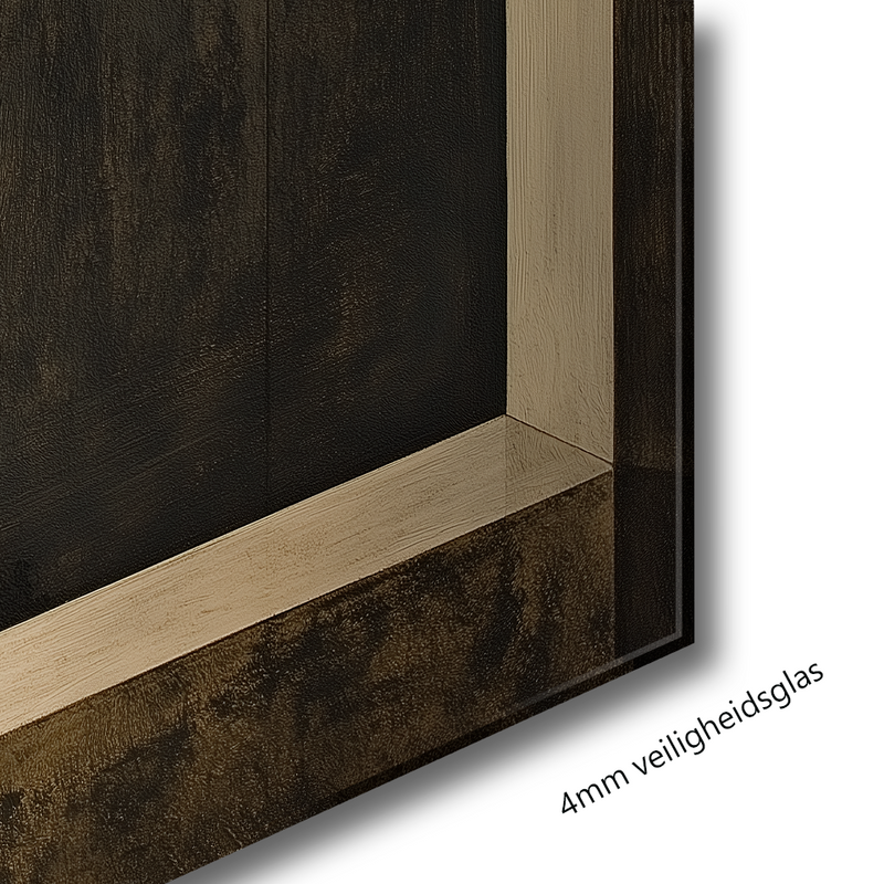 Glasschilderij - Exclusive - Liggend - Pure Compositie (Japandi Stijl)