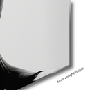 Glasschilderij - Exclusive - Liggend - Vrouw met Zwart Abstract