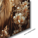 Glasschilderij - Exclusive - Liggend - Laatste Licht Leeuwenfamilie 2 Welpen - (Japandi Stijl)