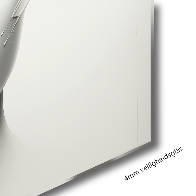 Glasschilderij - Exclusive - Liggend - Abstract Vrouw Paint