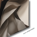 Glasschilderij - Exclusive - Liggend - Vrouw Abstract Cremé