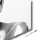 Glasschilderij - Exclusive - Liggend - Vrouw in Zilver