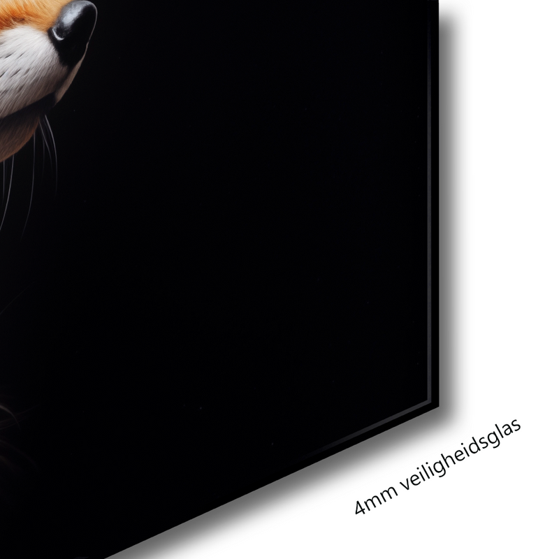 Glasschilderij - Exclusive - Liggend - Vos Side