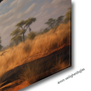 Glasschilderij - Exclusive - Liggend - Olifant op de Weg