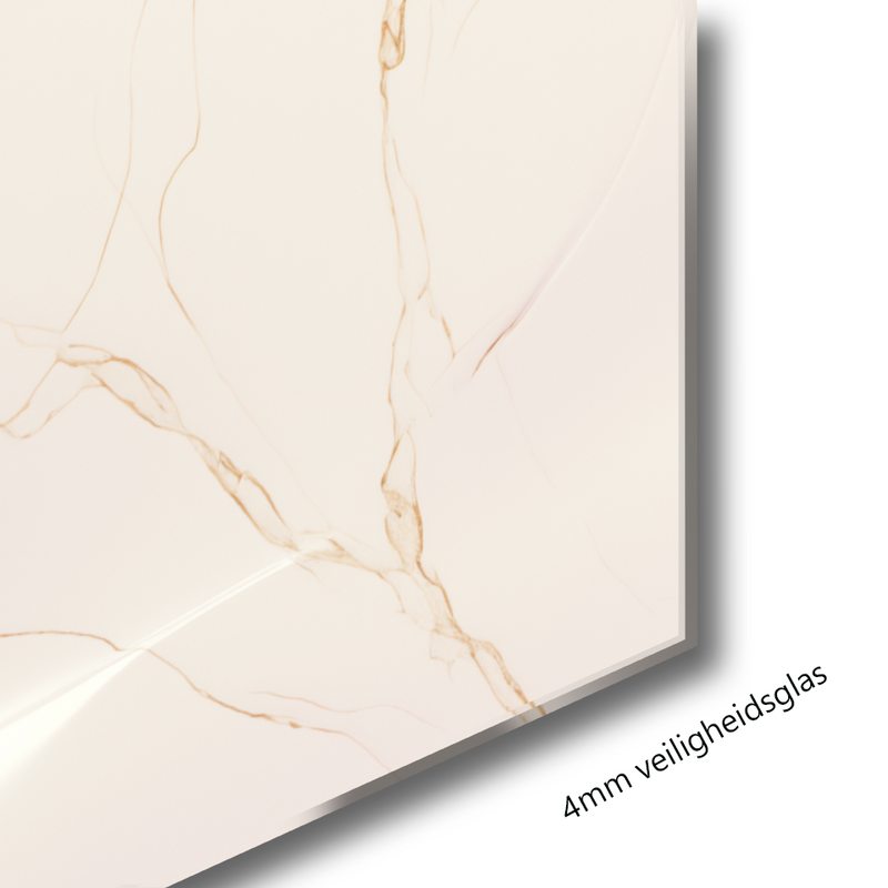 Glasschilderij - Exclusive - Liggend - Marmer Love