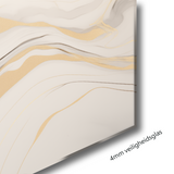 Glasschilderij - Exclusive - Liggend - Marmer Cremé V
