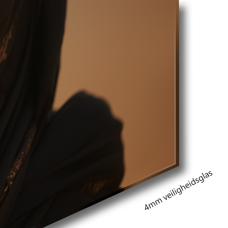 Glasschilderij - Exclusive - Liggend - Arabian Model