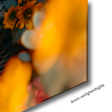 Glasschilderij - Exclusive - Liggend - Florale Camouflage Panter