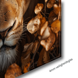 Glasschilderij - Exclusive - Liggend - Leeuwenliefde Bloeiende Brul