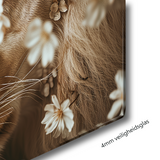 Glasschilderij - Exclusive - Liggend - Leeuwenliefde Juwelentuin