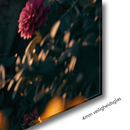 Glasschilderij - Exclusive - Liggend - De Bloemenkoning Leeuw