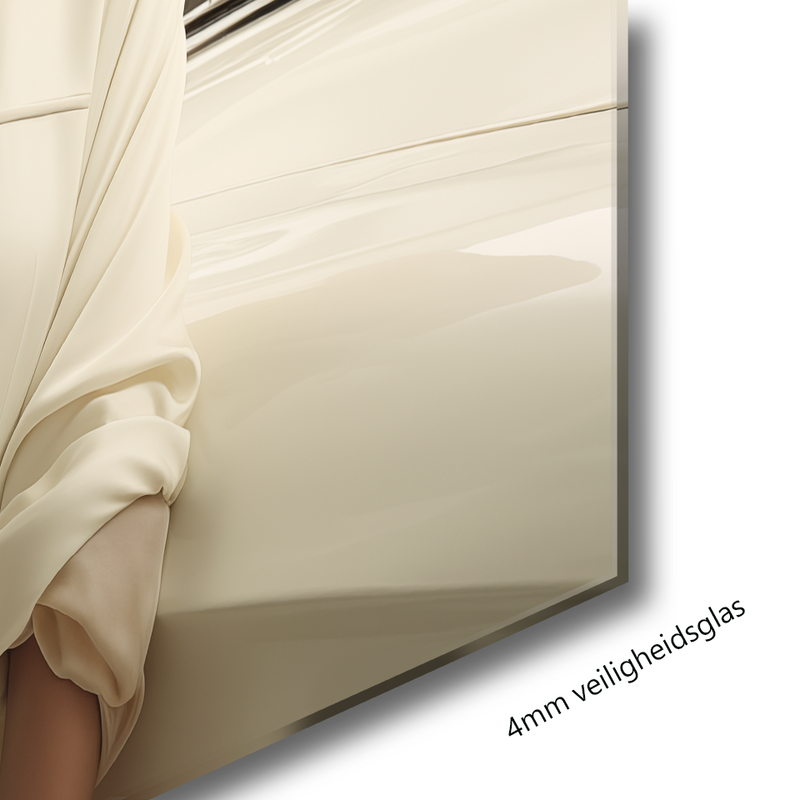 Glasschilderij - Exclusive - Liggend - Classic Car Pearls