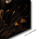 Glasschilderij - Exclusive - Liggend - Leeuwenfamilie 2 Welpen