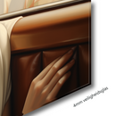 Glasschilderij - Exclusive - Liggend - Luxury Classic Car WaterColor