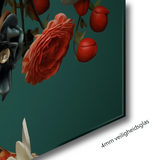 Glasschilderij - Exclusive - Liggend - Bloeiende Blik