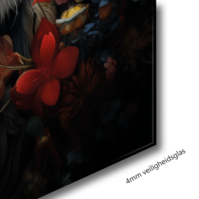 Glasschilderij - Exclusive - Staand - Leeuw Jungle