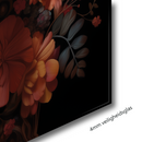 Glasschilderij - Exclusive - Staand - Giraf met Bloemen