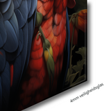 Glasschilderij - Exclusive - Staand - Papegaai Kleurrijk