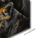 Glasschilderij - Exclusive - Staand - Leeuwenfamilie Moeder 3 Welpjes Vera - Gouden Eeuw Serie