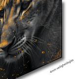 Glasschilderij - Exclusive - Staand - Leeuwenfamilie Moeder 2 Welpjes, de Levensboom - Gouden Eeuw Serie