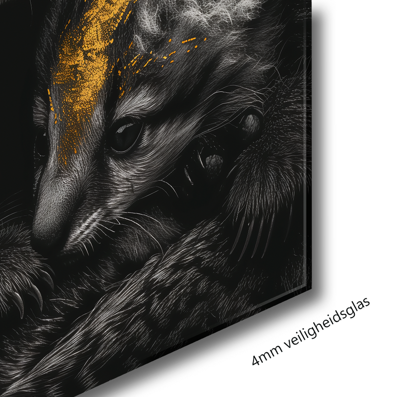 Glasschilderij - Exclusive - Staand - Gouden Fluistering van de Wildernis - Gouden Eeuw Serie