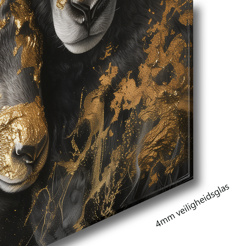 Glasschilderij - Exclusive - Staand - Dromen van de Kudde - Gouden Eeuw Serie