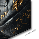 Glasschilderij - Exclusive - Staand - Apenfamilie 1 Aapje, het Late Licht - Gouden Eeuw Serie