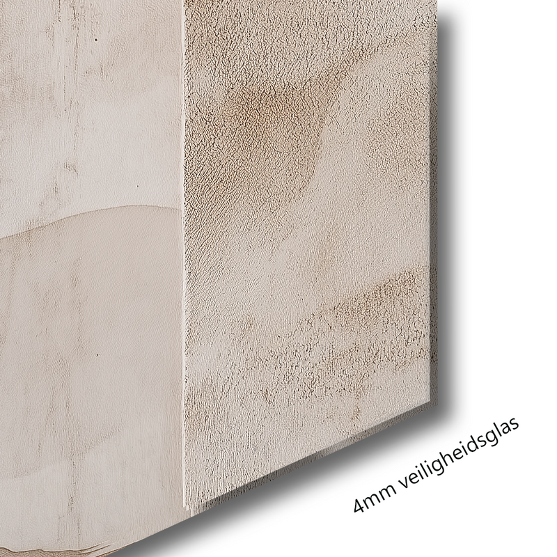 Glasschilderij - Exclusive - Staand - Donker Hout - (Japandi Stijl)