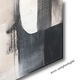 Glasschilderij - Exclusive - Staand - Wit tegen Donker - (Japandi Stijl)