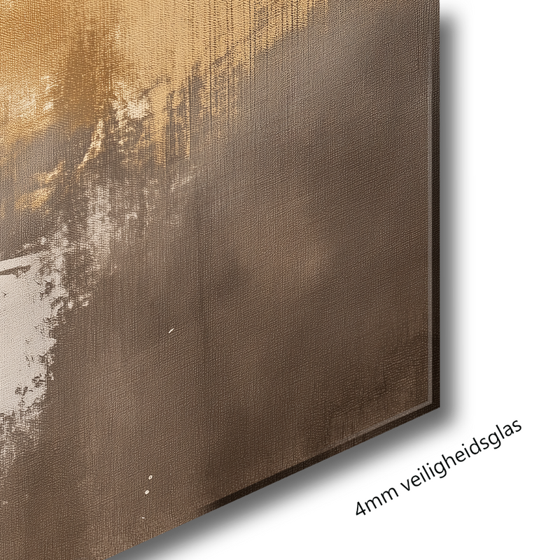 Glasschilderij - Exclusive - Staand - Vlak en Vorm - (Japandi Stijl)