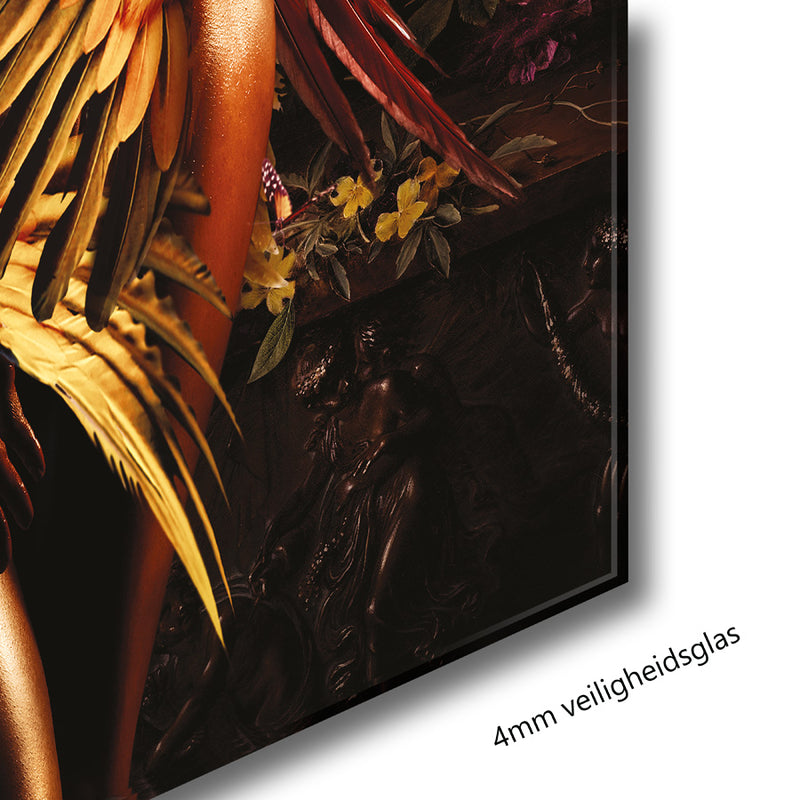 Glasschilderij - 100x150 / 80x120cm - Exclusive - Model - Elizabeth Fly - Colorful