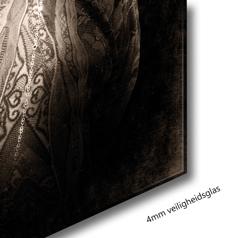 Glasschilderij - 120x80cm - Exclusive - Model - Old Skool Rappers