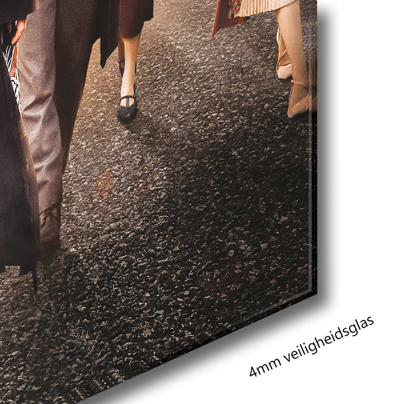 Glasschilderij - 100x150cm - Exclusive - Movie Peaky Blinders Gangsters